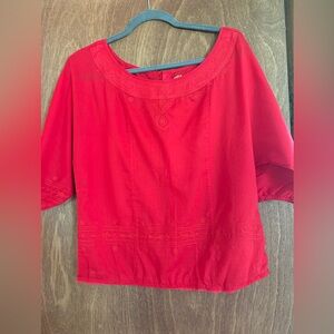 Red blouse